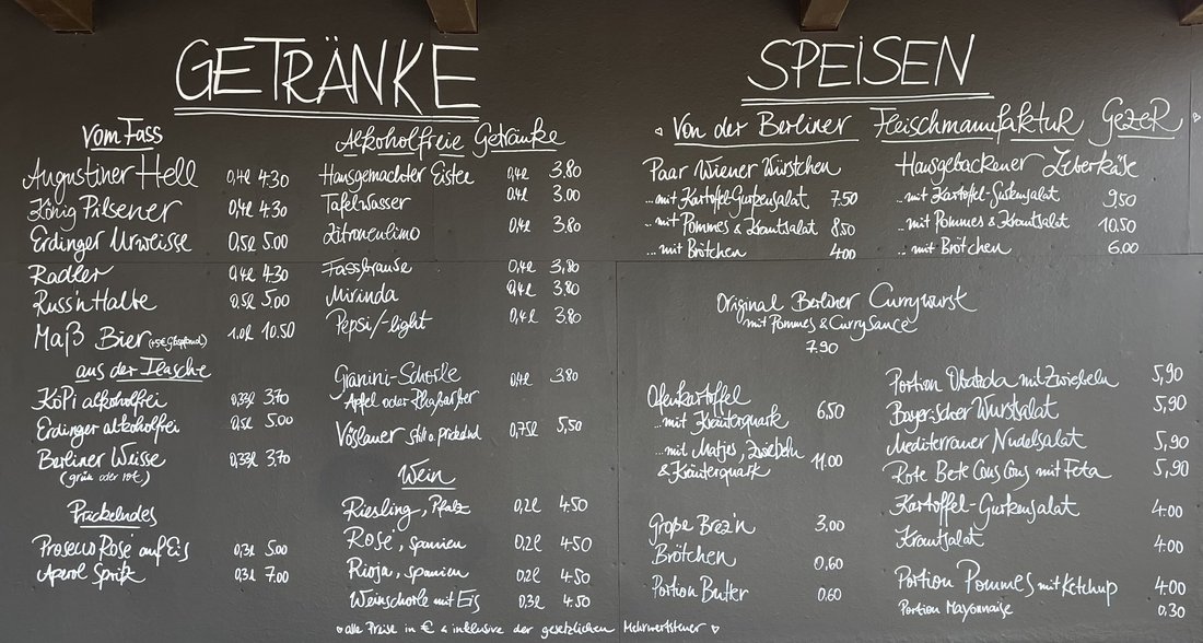 Speise- und Getränkeangebot | Lorettas Biergarten Speise- und Getränkeangebot | Lorettas Biergarten